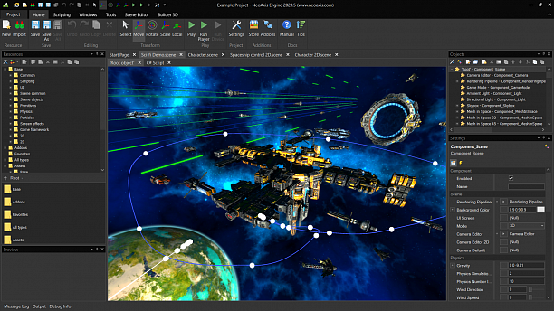 Photo 1 - IDE with built-in 3D, 2D game engine