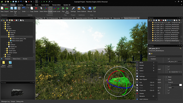 Photo 3 - IDE with built-in 3D, 2D game engine
