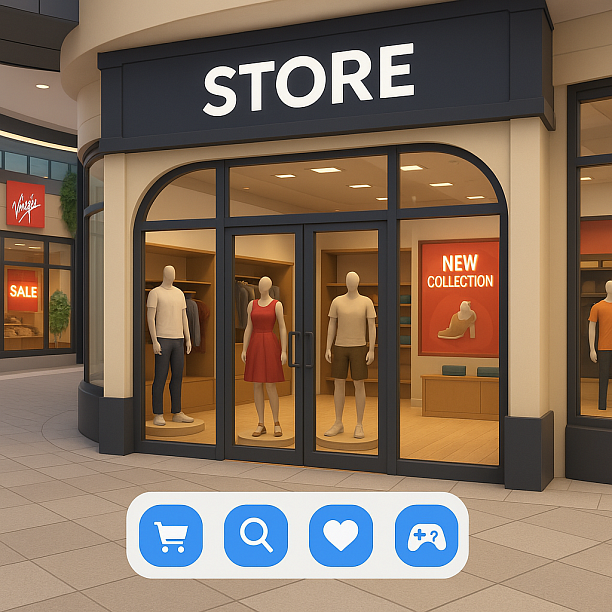 Photo 1 - A 3D virtual mall with AR shopping and gamified retail